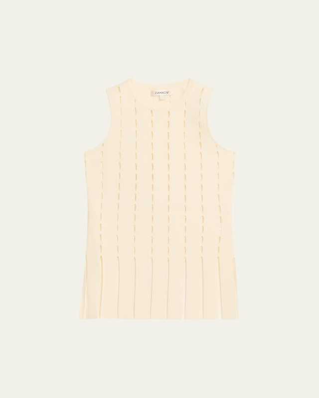 Eddie Sleeveless Cutout Merino Wool Top